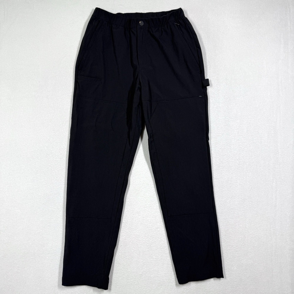 Alo Yoga Pants Mens Small Carpenter Co op Track Straight Leg Black Hammer Loop